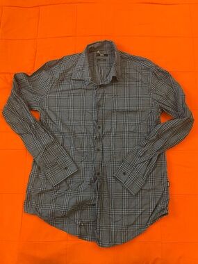 Hugo Boss Shirt Mens XL Casual Button Front Flip Cuff Long Sleeve